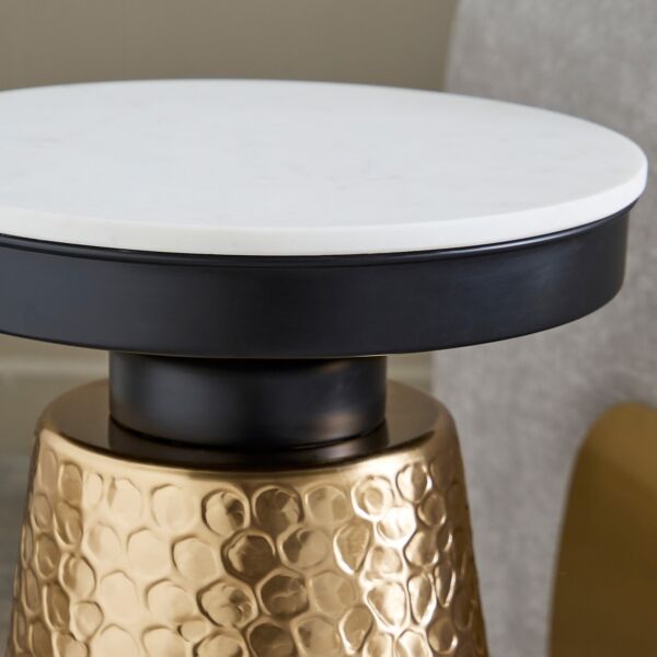 طاولة جانبية بسطح من الرخام الأصلي من كلاريان