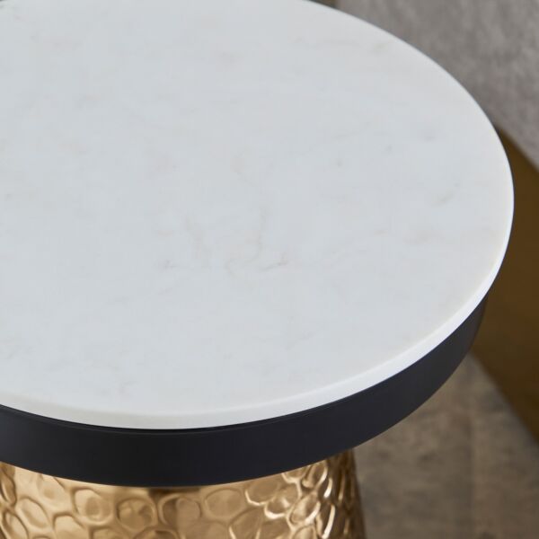 طاولة جانبية بسطح من الرخام الأصلي من كلاريان