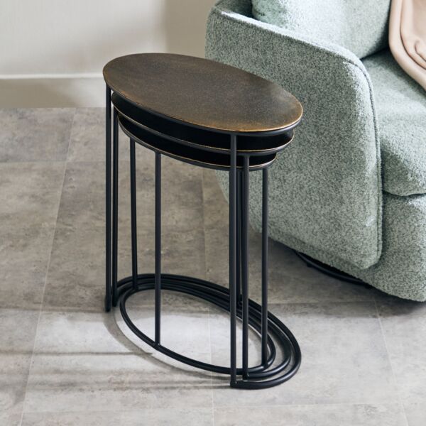 طاولات متداخلة من كلاد - طقم من 3 قطع