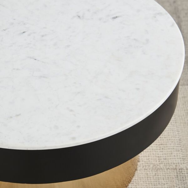 طاولة قهوة بسطح من الرخام الأصلي من باريل