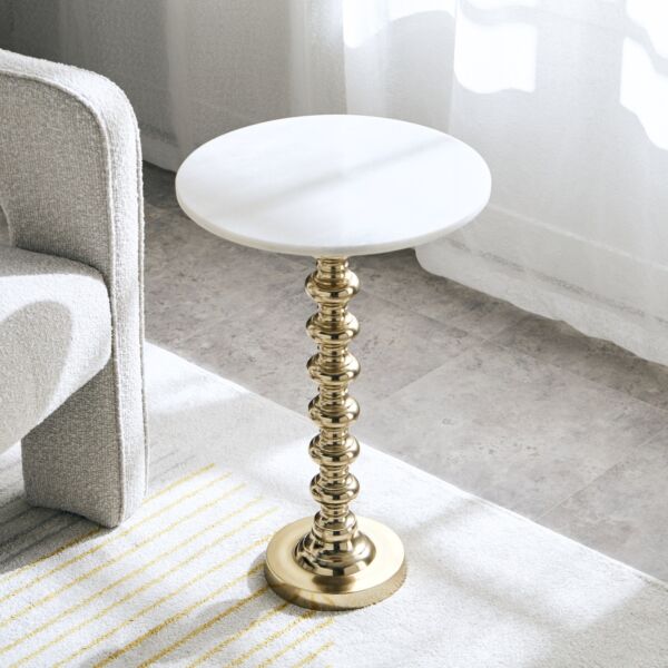 طاولة جانبية بسطح من الرخام الأصلي من تشارلز