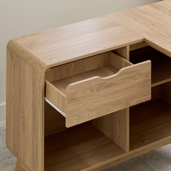 مكتب عمل زاوية مع درج من نورديكا