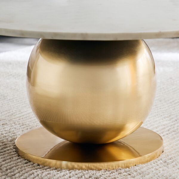 طاولة قهوة بسطح من الرخام الأصلي من كاسبيان