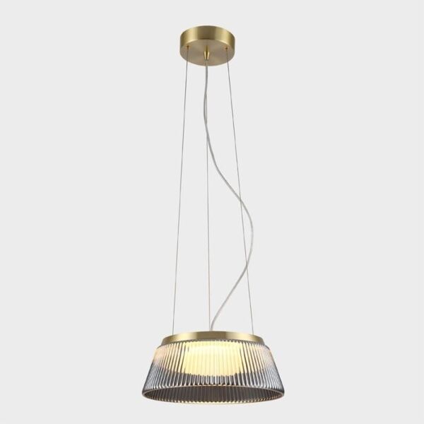 انارة معلقة برج زجاج سموكي وذهبي