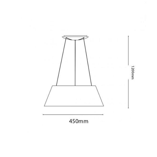 إنارة معلقة حاد ديكوري - اسود