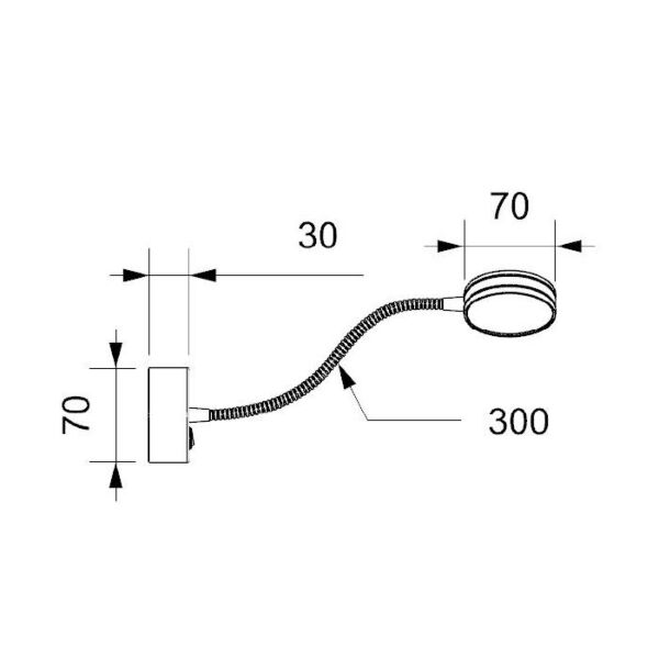 اضاءة جدارية - دائري 3 واط - ابيض