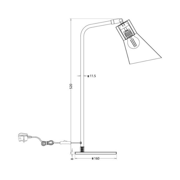 ابجورة طاولة مودرن لمس - اسود وذهبي