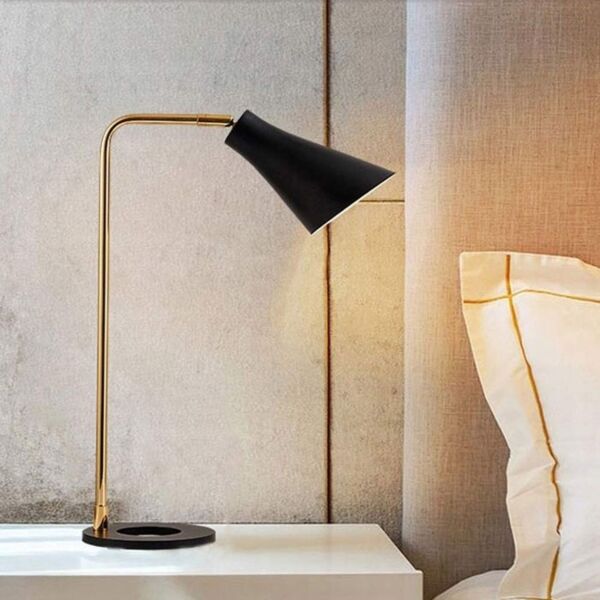 ابجورة طاولة مودرن لمس - اسود وذهبي