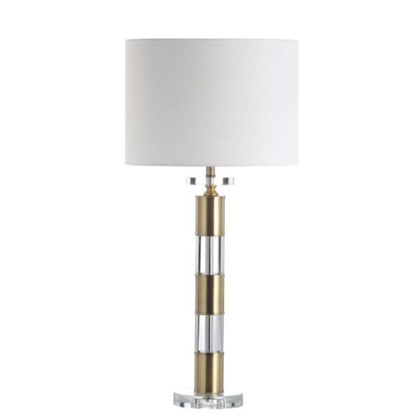 ابجورة كلاسيك خطوط ذهبي وكريستال شفاف