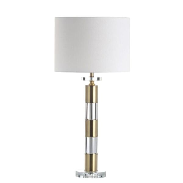 ابجورة كلاسيك خطوط ذهبي وكريستال شفاف