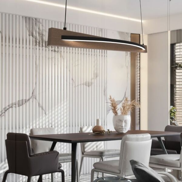 إنارة معلقة بار جو - خشبي واسود