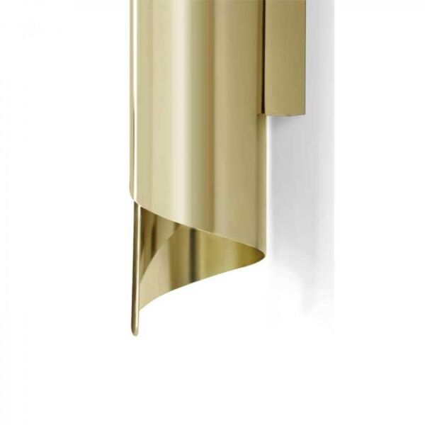 إضاءة جدارية معدني ملفوف مودرن - ذهبي