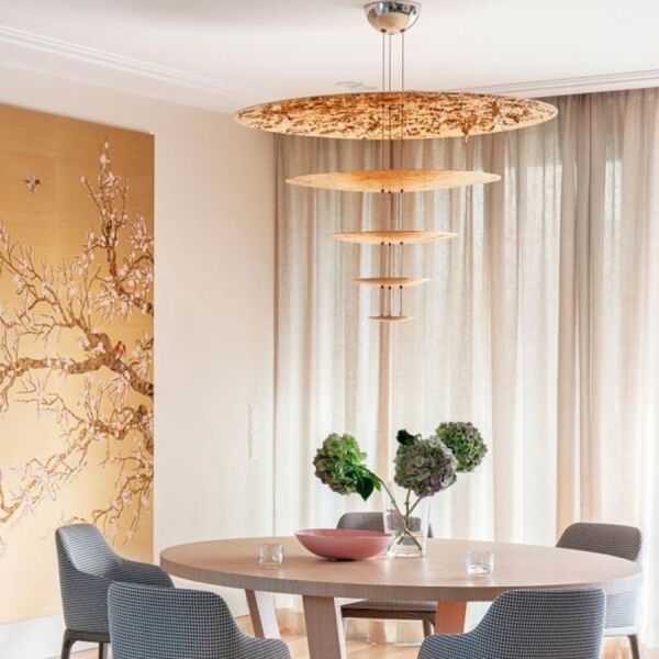 ثريا كاتيلاني دائرية ذهبي 54 وات