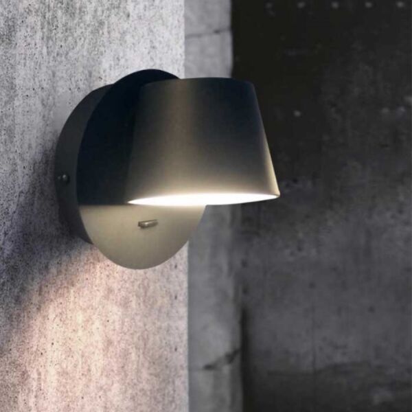 إضاءة جدارية متحركة ليد مودرن - أسود