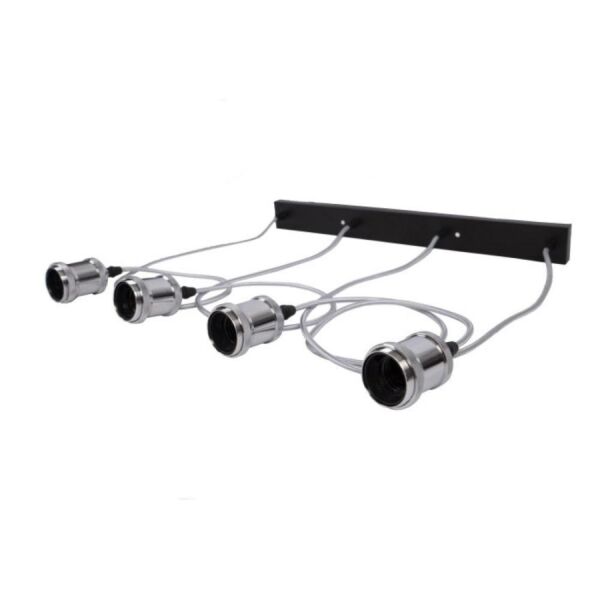 إنارة معلقة هولدر رباعي مستطيل - أسود