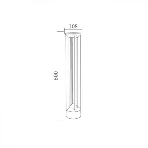 كشاف حديقة بولارد مفرغ دائري