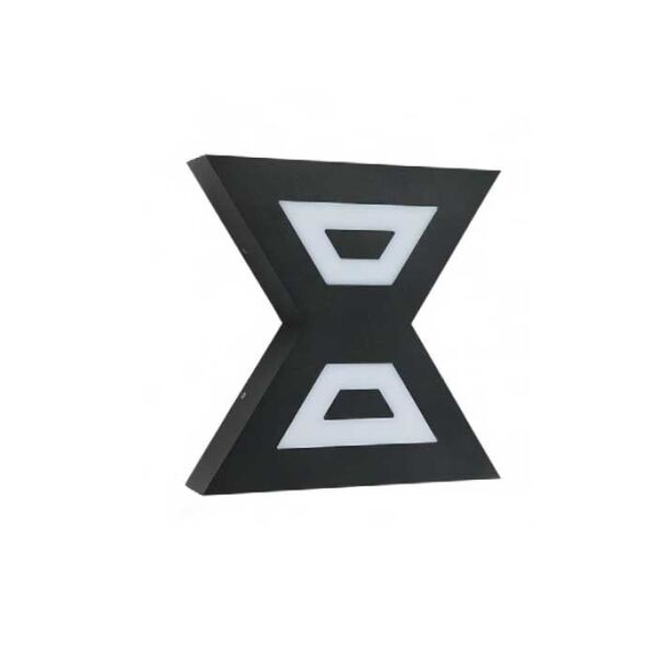 اضاءة جدارية خارجية مخصر وامامي - اسود