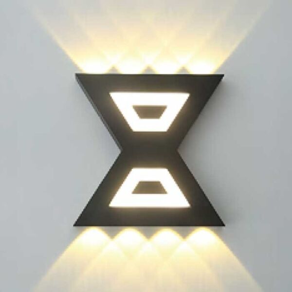 اضاءة جدارية خارجية مخصر وامامي - اسود