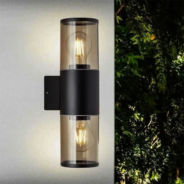 اضاءة جدارية اب داون سموك - اسود