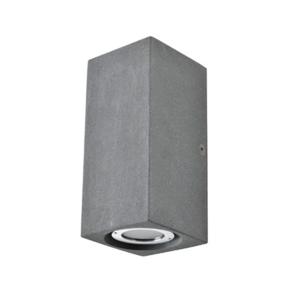 اضاءة جدارية اب داون مربع اسمنت - رمادي