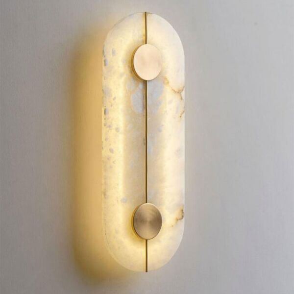 اضاءة جداري ماربل بيضاوي أبيض