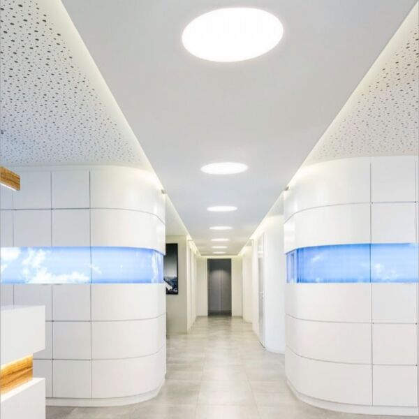 إنارة دفن فريملس دائرية ابيض