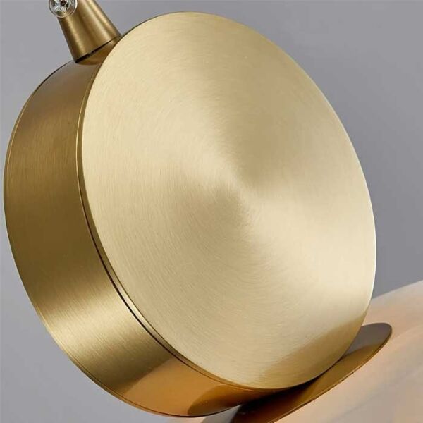 إنارة معلقة رخام اسباني مربع - ابيض وذهبي