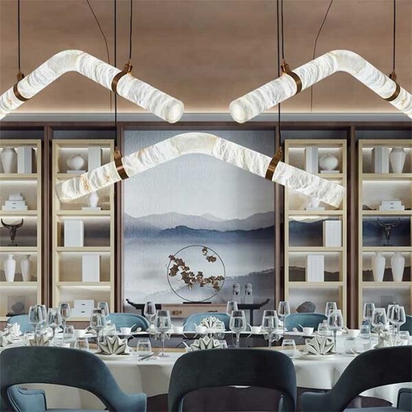 إنارة معلقة رخام اسباني منحنى