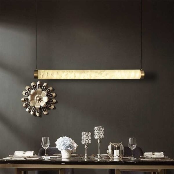 انارة معلقة اسطوانية الشكل - ابيض