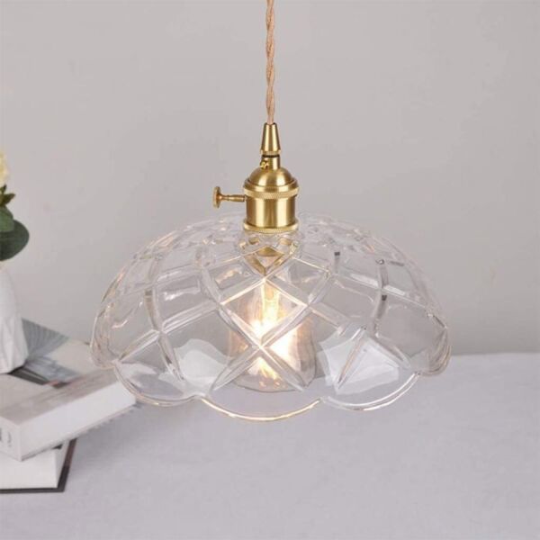 إنارة معلقة فينتاج زجاج نجوم 25 سم - شفاف
