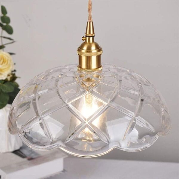 إنارة معلقة فينتاج زجاج نجوم 25 سم - شفاف