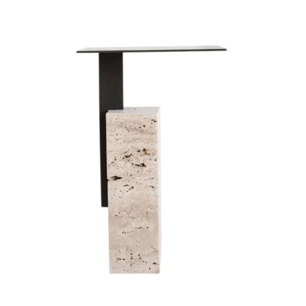 طاولة جانبية مانترا رخام ترافنتينو