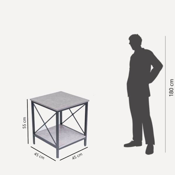 طاولة جانبية رينادا - رمادي غامق