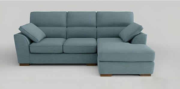 طقم كنب زاوية شكل حرف L فريدو - سماوي