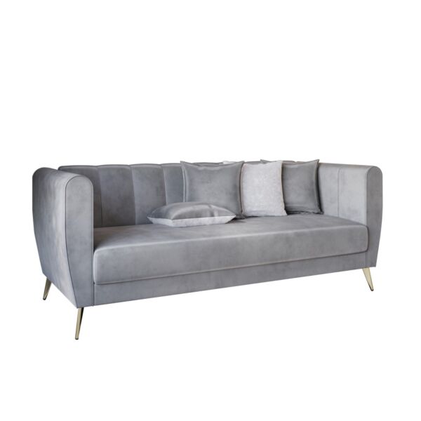 كنبة ثلاثية موسكو - رمادي فاتح