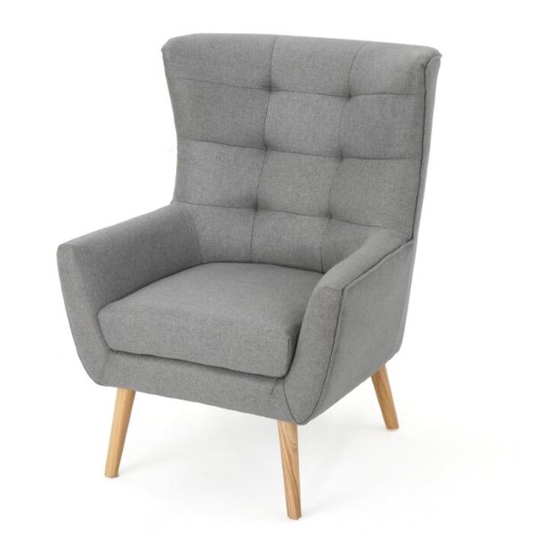 كرسي مفرد روبيا - رمادي فاتح