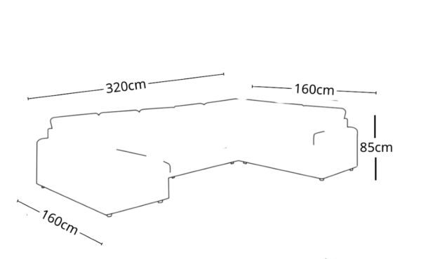 كنب زاوية شكل حرف U لاميرا