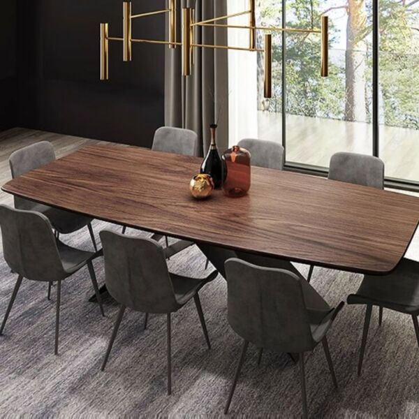 طاولة طعام 8 اشخاص دانج - بني واسود