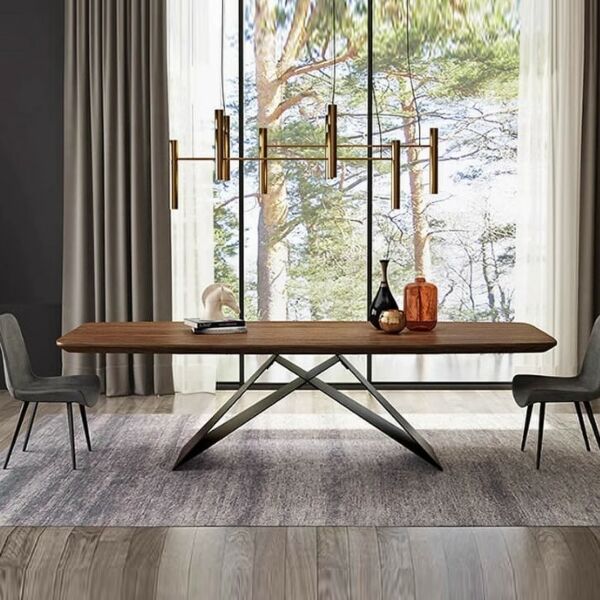 طاولة طعام 8 اشخاص دانج - بني واسود