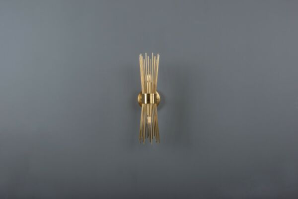 إضاءة جدارية أعواد لمبتين إي 27 ذهبي