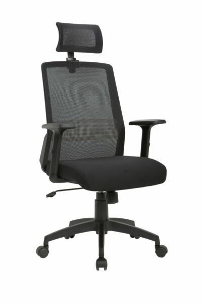 كرسي مكتب متحرك سيلف - اسود