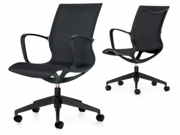 كرسي مكتب متحرك مانيج - اسود