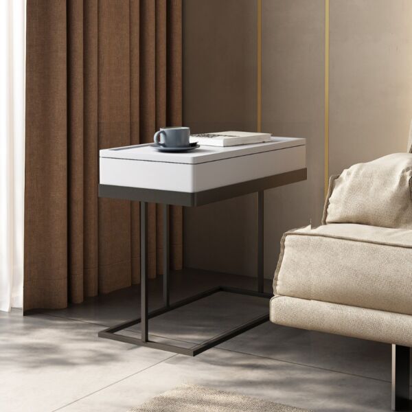 طاولة جانبية كلارينس - رمادي واسود