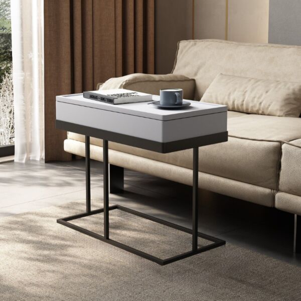 طاولة جانبية كلارينس - رمادي واسود