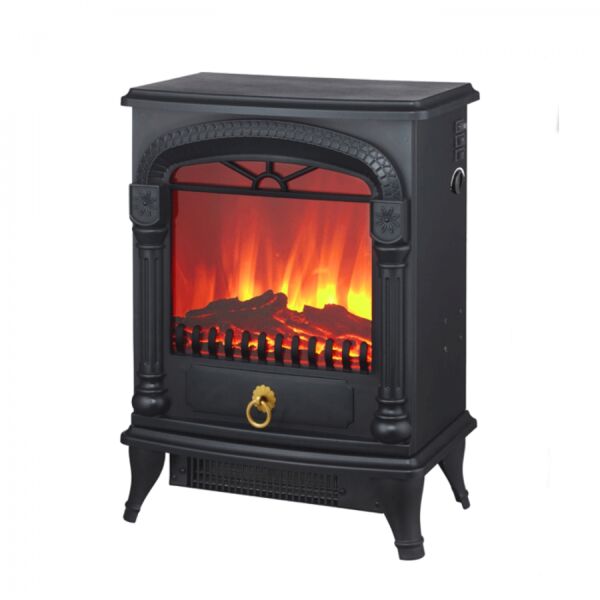 دفاية كهربائية على شكل دولاب من جي في سي برو - أسود