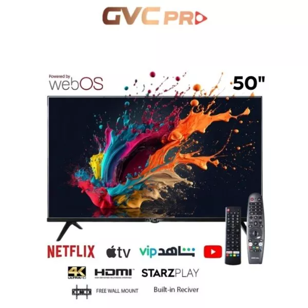 شاشة جي في سي برو 50 بوصة - 4K - webOs
