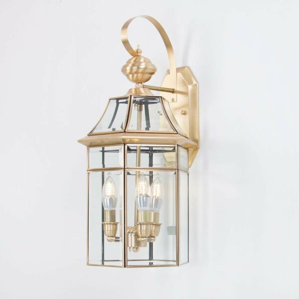 اضاءة جدارية فانوس لورنز مقاس كبير ذهبي