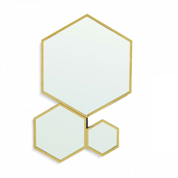 مراية حائط مودري - ذهبي