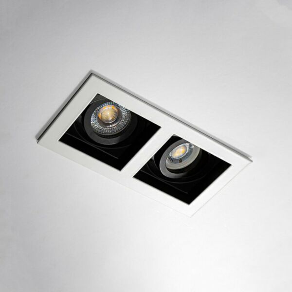 سبوت لايت ثنائي اسود اطار ابيض