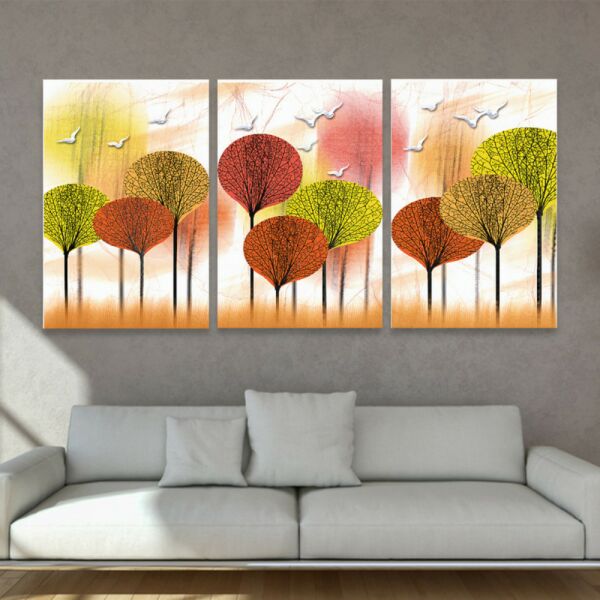 طقم لوحة جدارية فنية كوين 3 قطع - متعدد الالوان